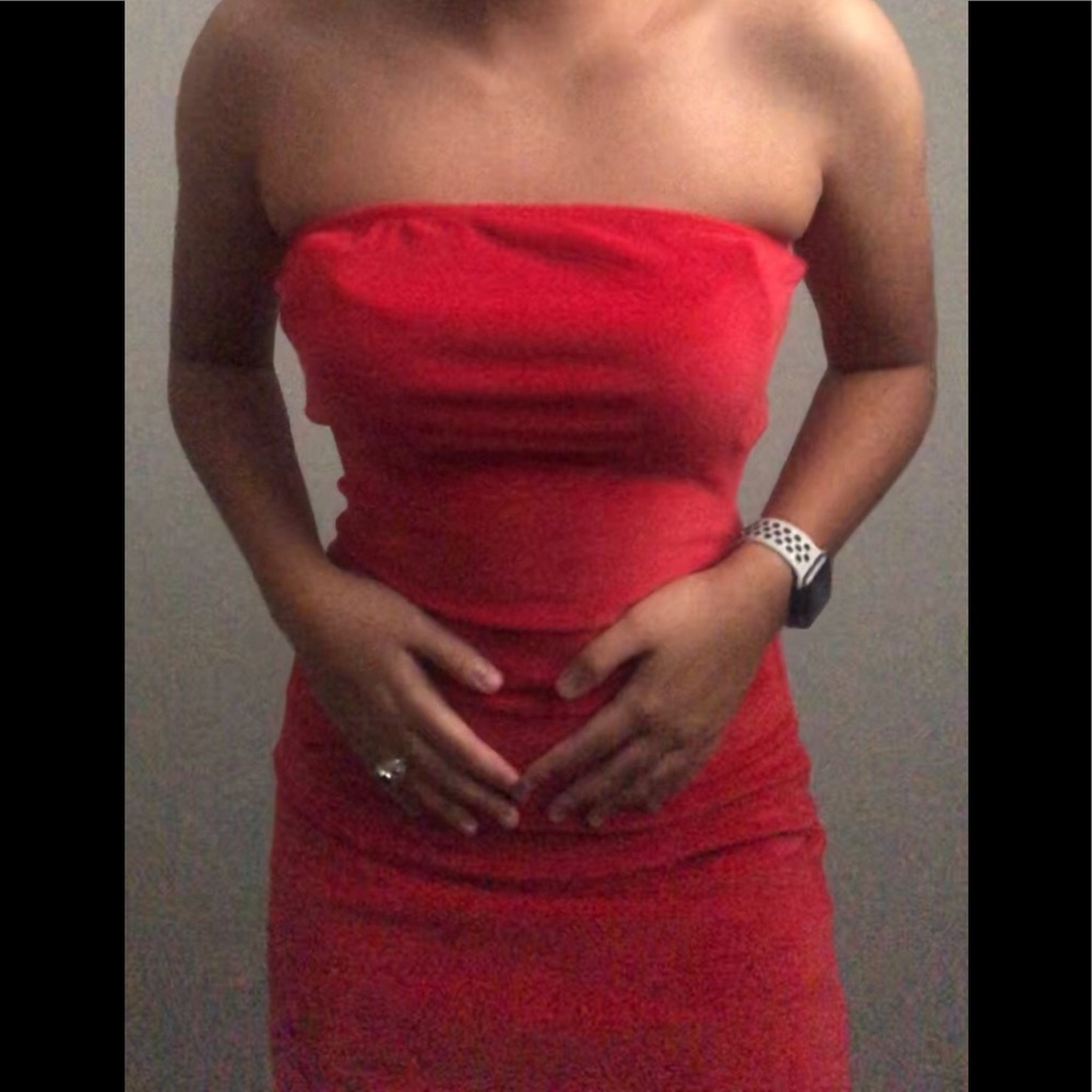 velvet red bodycon dress